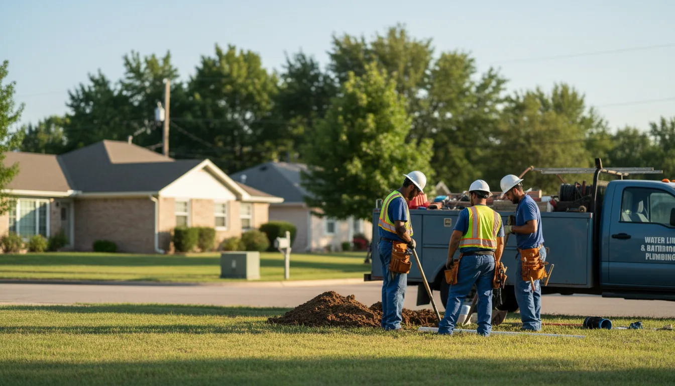 Residential water line and bathroom plumbing service in Lawrence Township, NJ